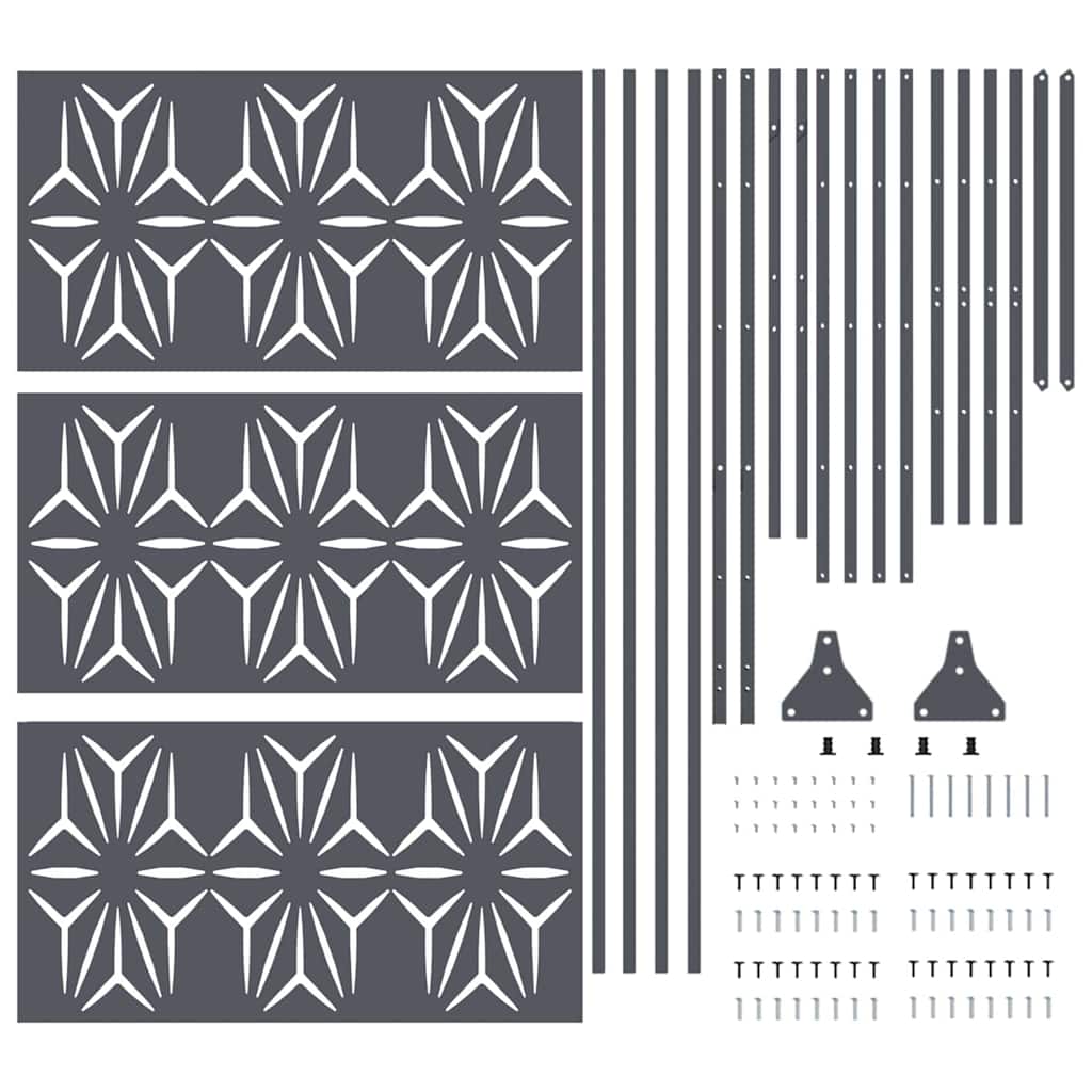vidaXL Ekran prywatności Antracyt 100 x 50 x 180 cm Stal
