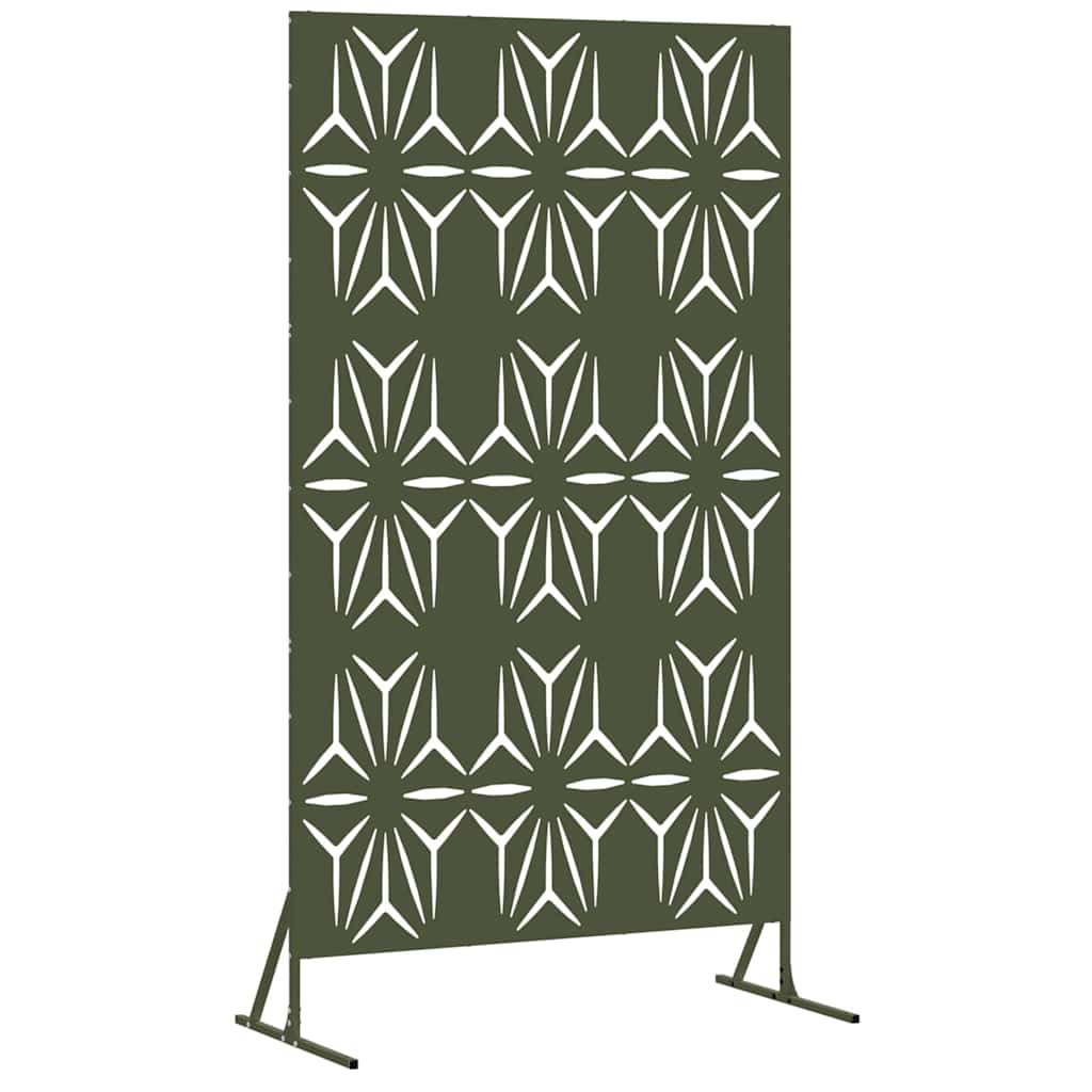 vidaXL Ekran prywatności Oliwkowy 100 x 50 x 180 cm Stal