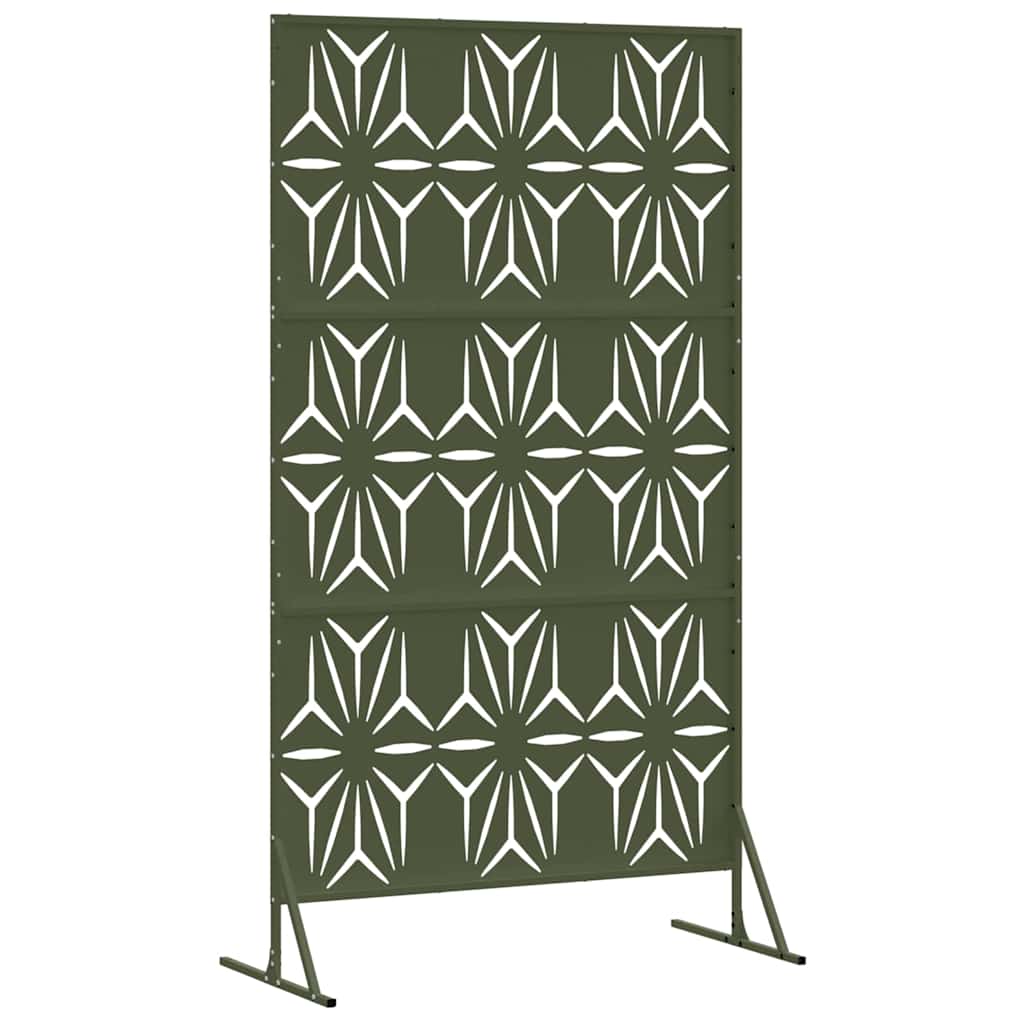 vidaXL Ekran prywatności Oliwkowy 100 x 50 x 180 cm Stal
