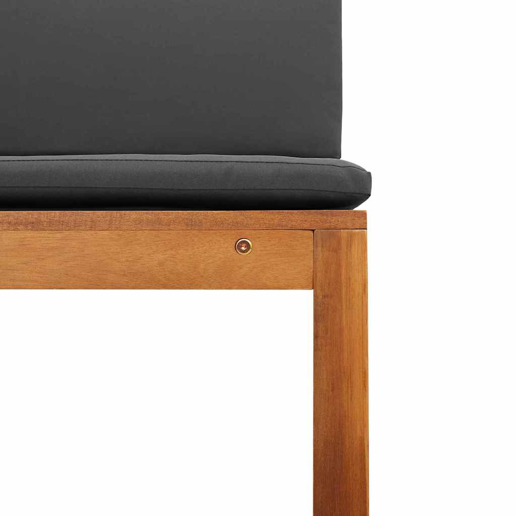 vidaXL Krzesło Ogrodowe z poduszką 2 pcs Brązowy Lite drewno akacjowe