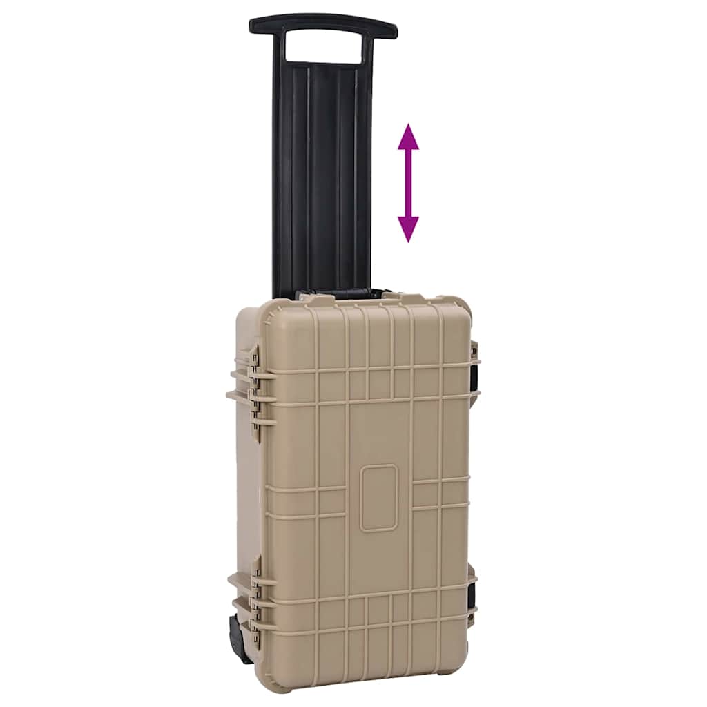 vidaXL Twarda walizka piaskowy 56 x 35 x 23 cm Polipropylen i ABS