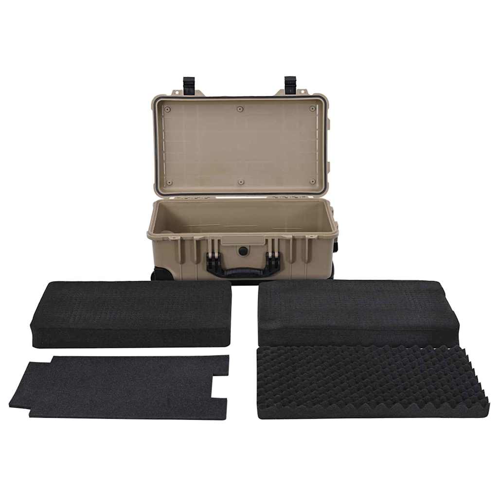 vidaXL Twarda walizka piaskowy 56 x 35 x 23 cm Polipropylen i ABS