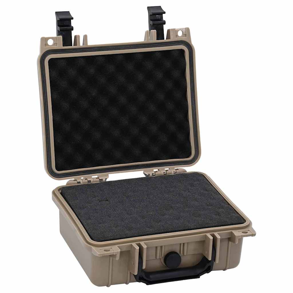 vidaXL Twarda walizka piaskowy 27 x 24,5 x 12,5 cm Polipropylen i ABS