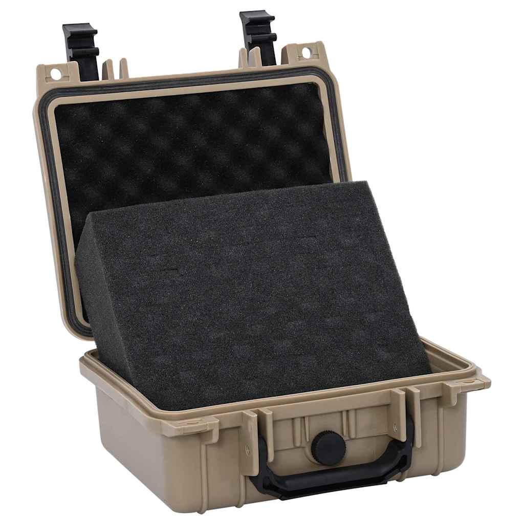 vidaXL Twarda walizka piaskowy 27 x 24,5 x 12,5 cm Polipropylen i ABS