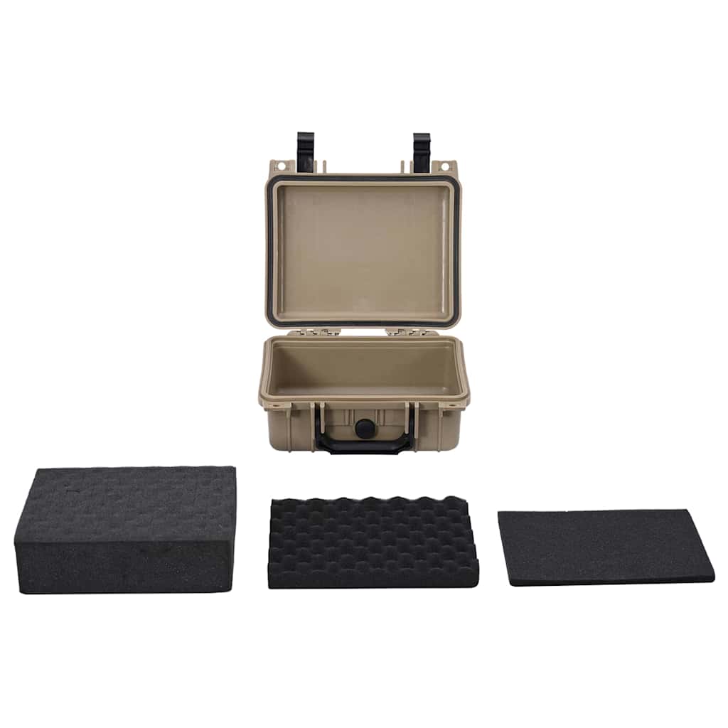 vidaXL Twarda walizka piaskowy 27 x 24,5 x 12,5 cm Polipropylen i ABS