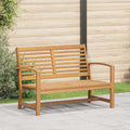 vidaXL ławka Brązowy 110 x 65 x 76,5 cm Lite drewno teakowe