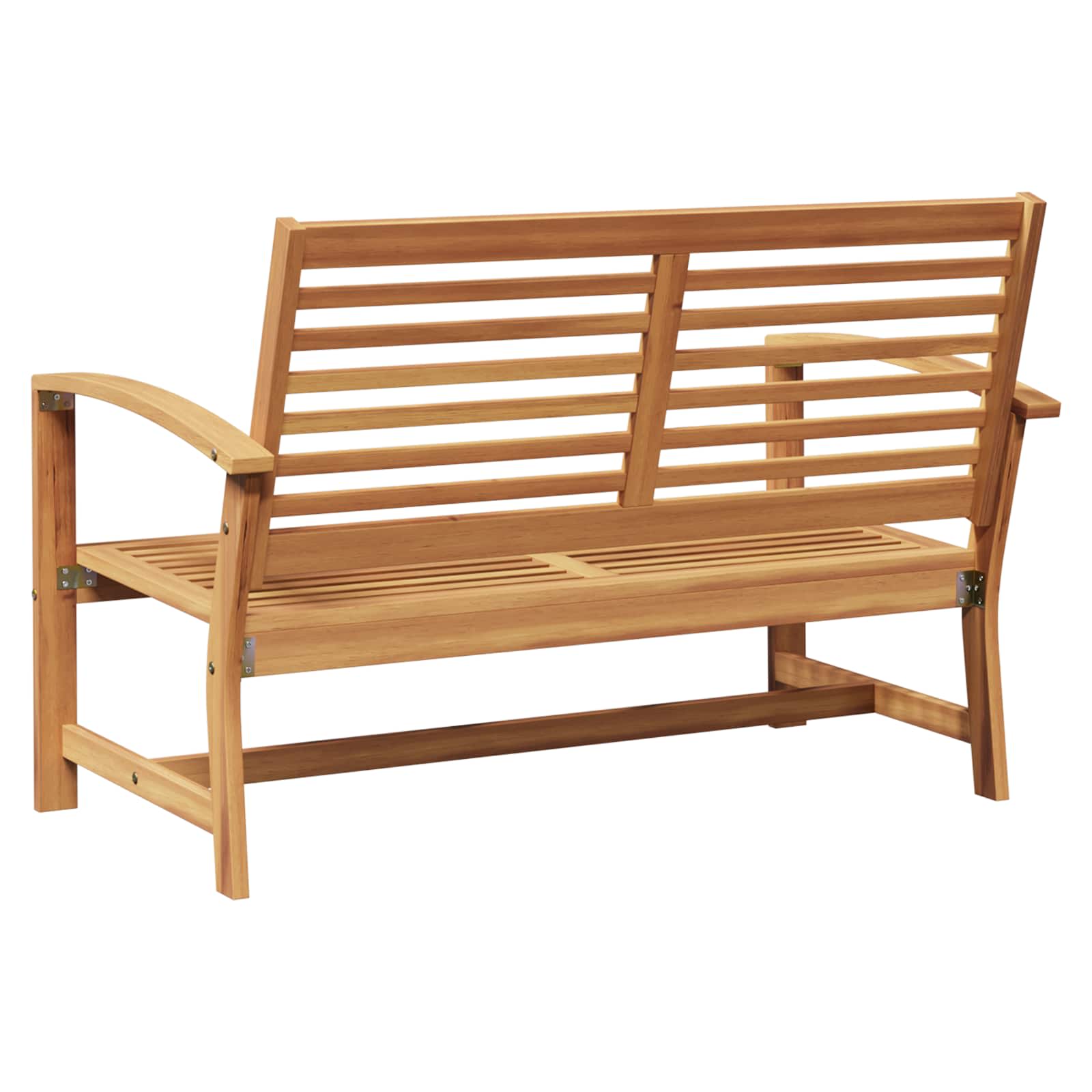 vidaXL ławka Brązowy 110 x 65 x 76,5 cm Lite drewno teakowe