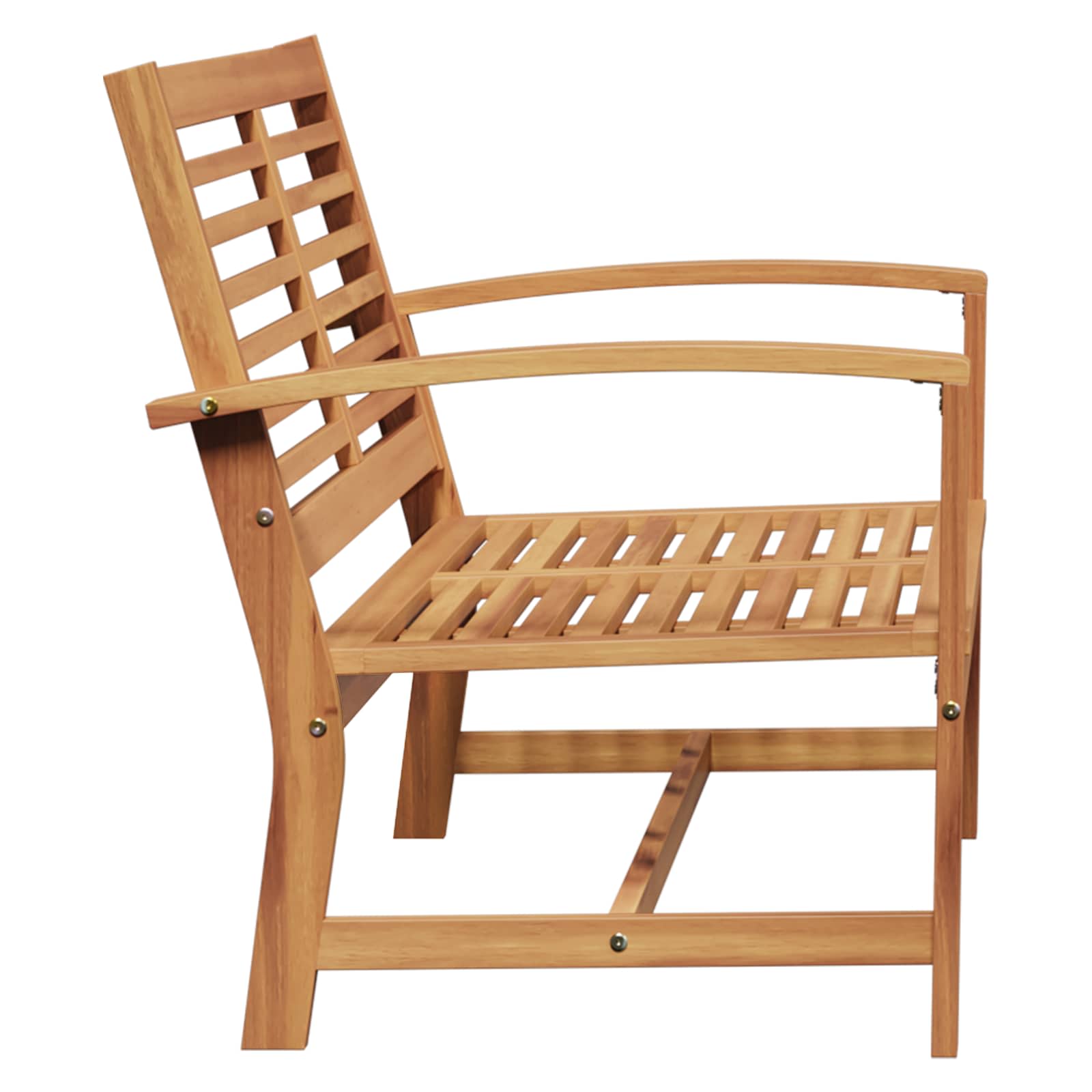 vidaXL ławka Brązowy 110 x 65 x 76,5 cm Lite drewno teakowe