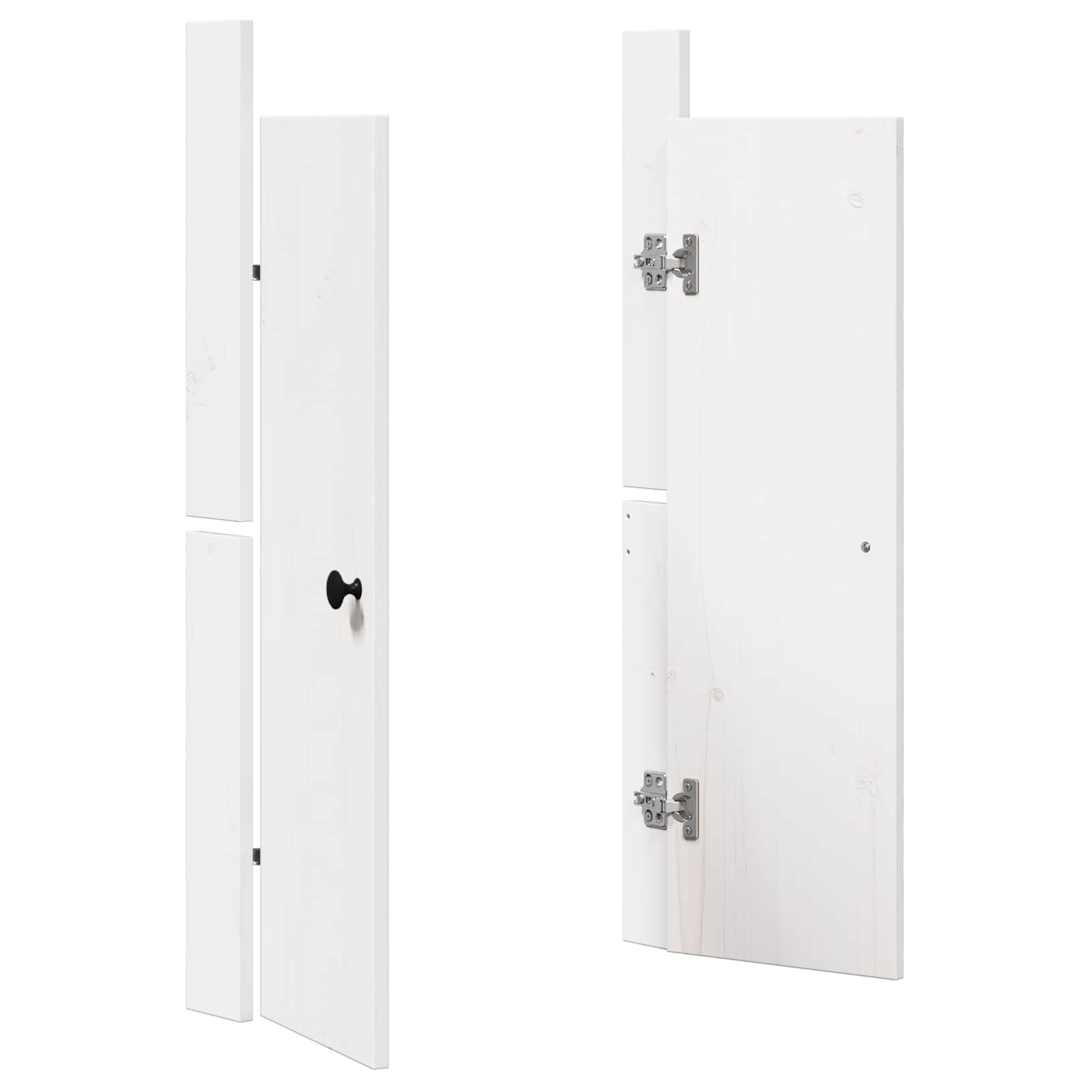 vidaXL Drzwi do kuchni MEPPEL 2 pcs Biały 50 x 9 x 82 cm