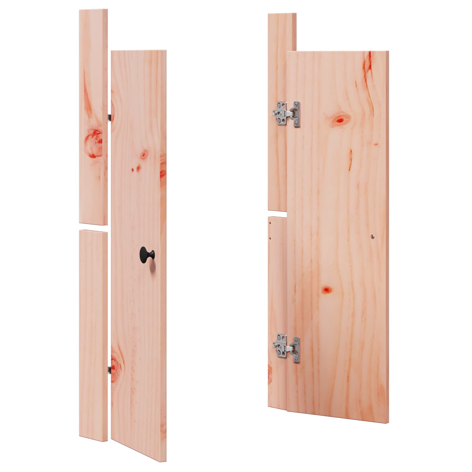 vidaXL Drzwi do kuchni MEPPEL 2 pcs Brązowy 50 x 9 x 82 cm