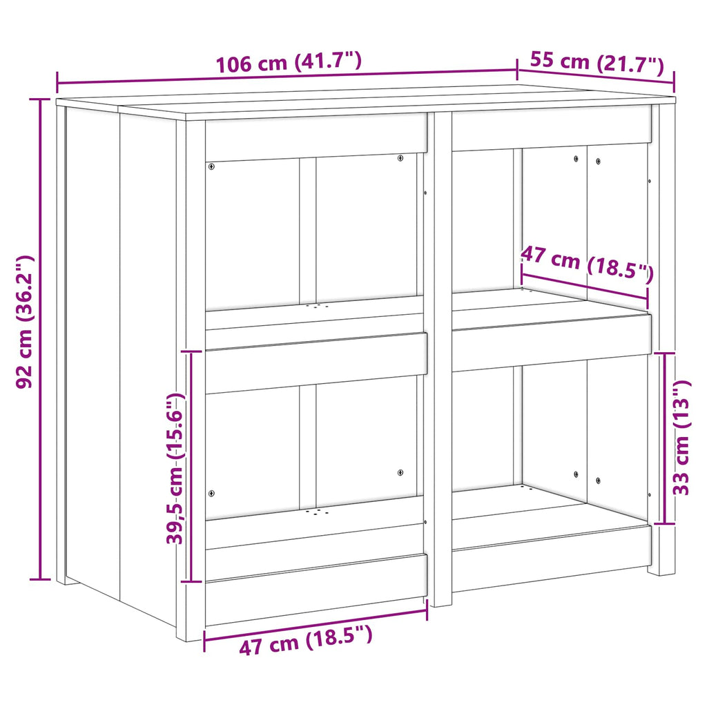 vidaXL Szafka kuchenna z półką MEPPEL Ciepła biel 106 x 55 x 92 cm