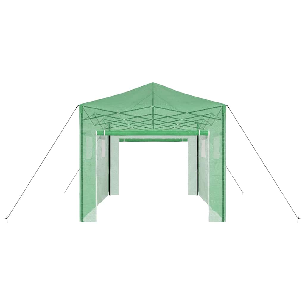 vidaXL Szklarnię z rozkładaną ramą Zielony 290 x 430 x 315 cm Żelazo