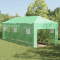 vidaXL Szklarnię z rozkładaną ramą Zielony 290 x 870 x 315 cm Żelazo