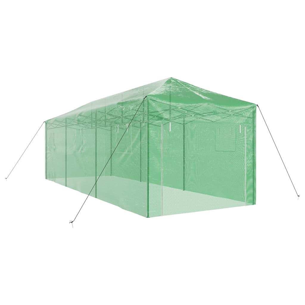 vidaXL Szklarnię z rozkładaną ramą Zielony 290 x 870 x 315 cm Żelazo