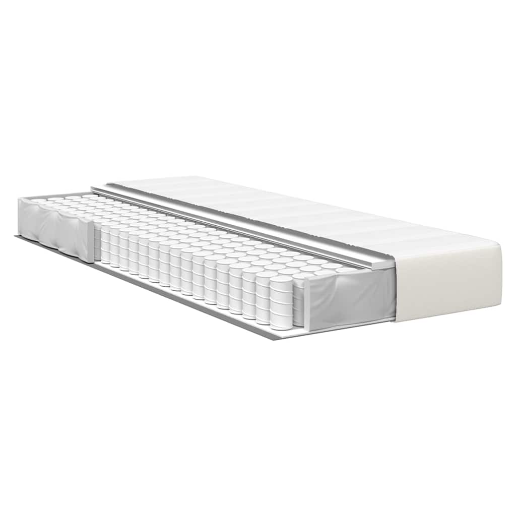 vidaXL Materac do łóżka z materacem Kremowy 80 x 200 cm tkanina