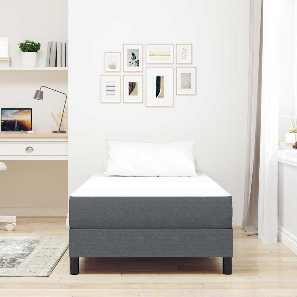 vidaXL Materac do łóżka z materacem Szary 90 x 190 cm tkanina
