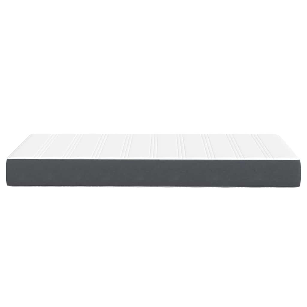 vidaXL Materac do łóżka z materacem Szary 90 x 190 cm tkanina