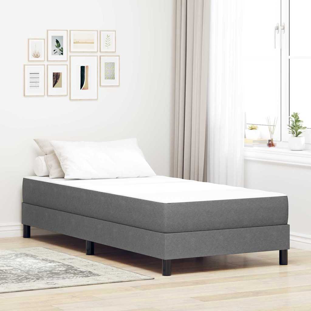 vidaXL Materac do łóżka z materacem Jasnoszary 100 x 200 cm tkanina
