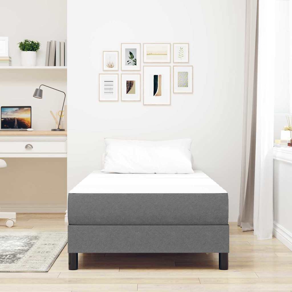 vidaXL Materac do łóżka z materacem Jasnoszary 100 x 200 cm tkanina