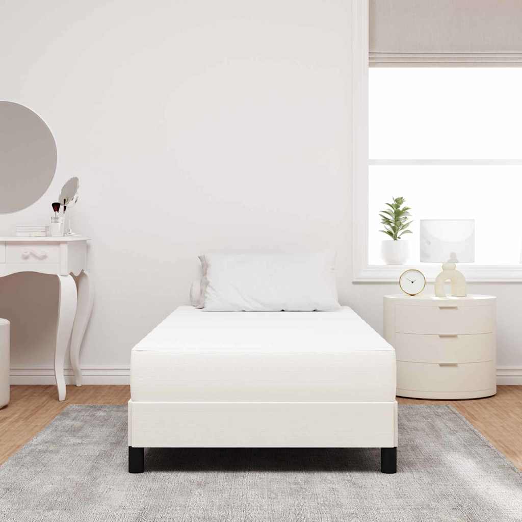 vidaXL Materac do łóżka z materacem Kremowy 100 x 200 cm tkanina