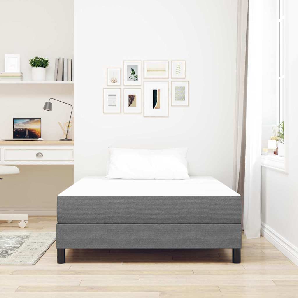 vidaXL Materac do łóżka z materacem Jasnoszary 120 x 190 cm tkanina