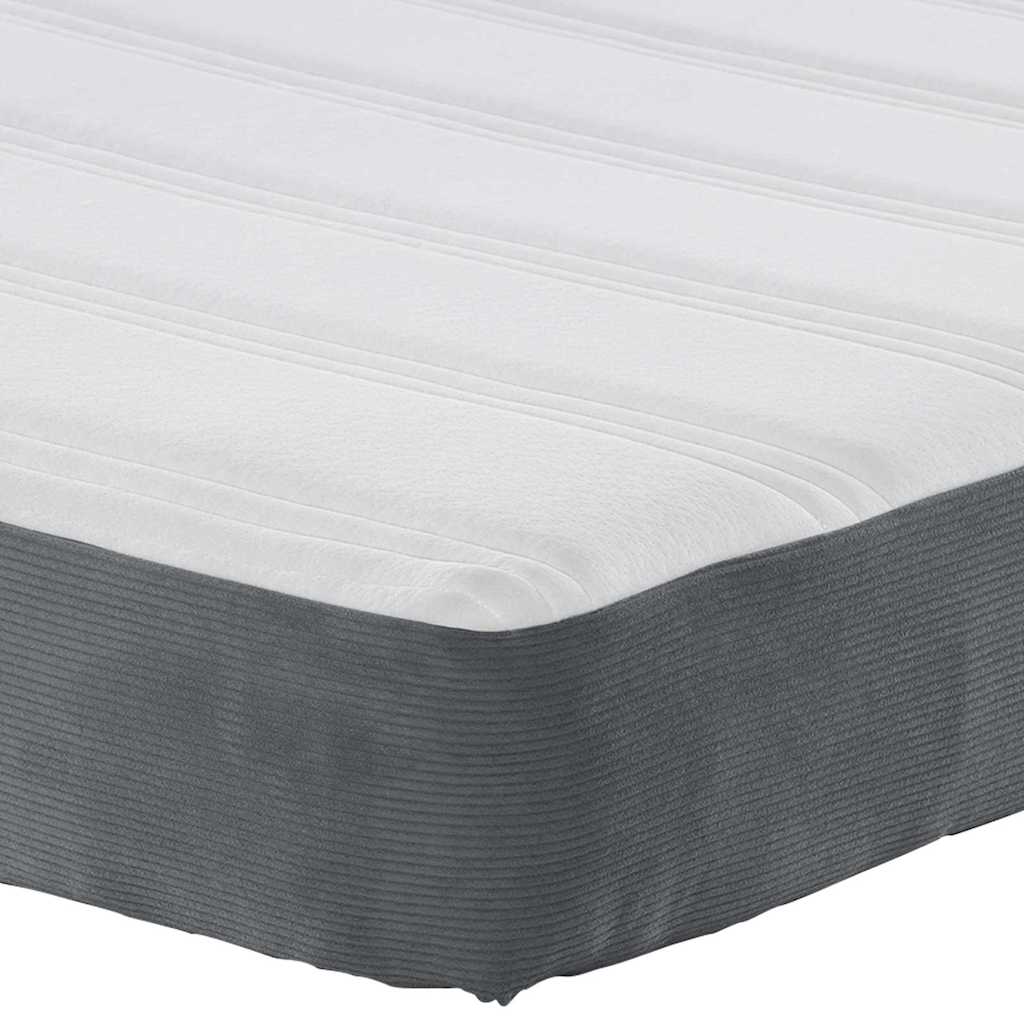 vidaXL Materac do łóżka z materacem Szary 120 x 190 cm tkanina