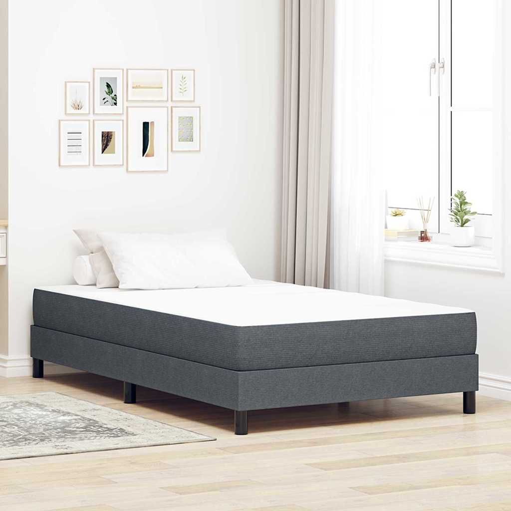 vidaXL Materac do łóżka z materacem Szary 120 x 190 cm tkanina