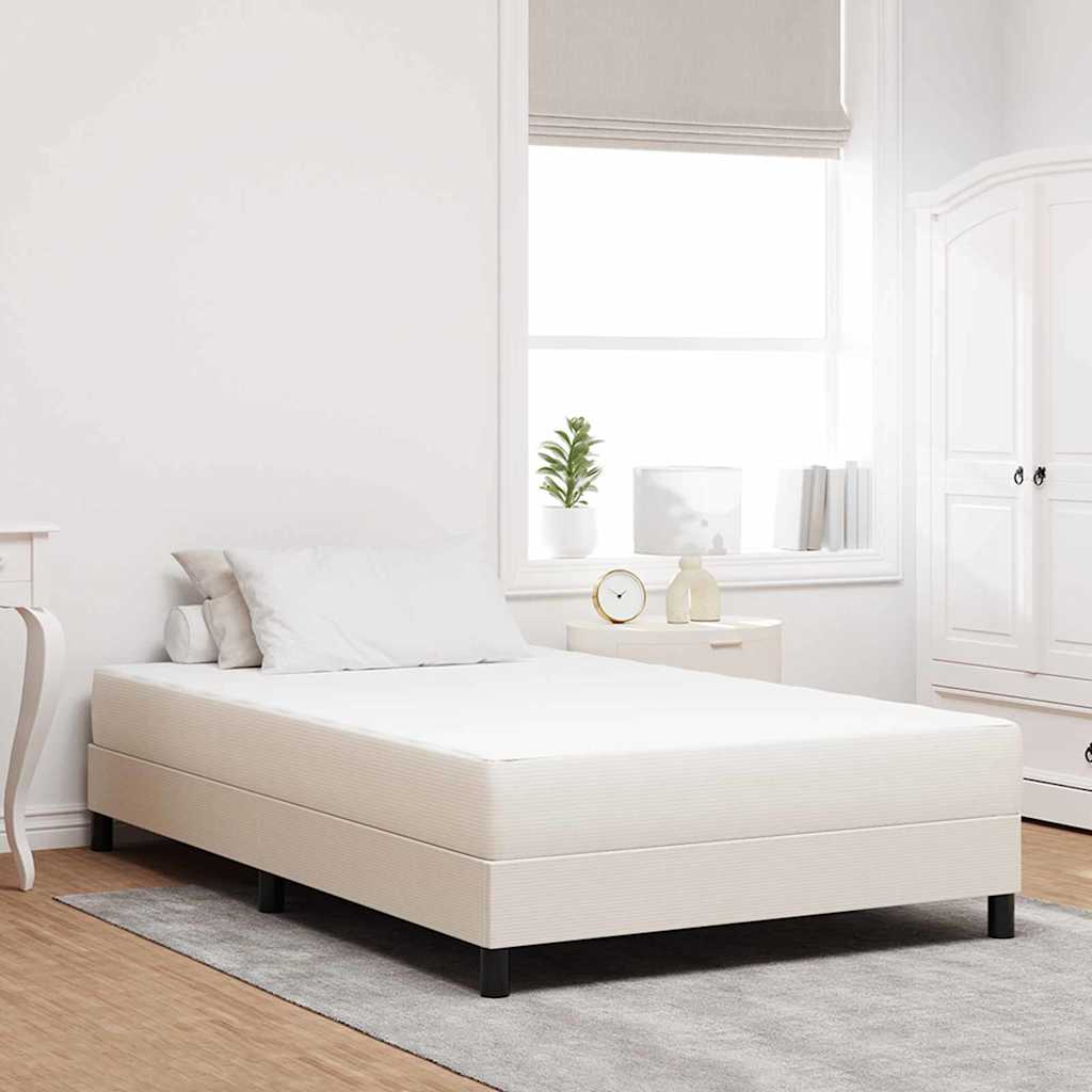 vidaXL Materac do łóżka z materacem Kremowy 120 x 190 cm tkanina