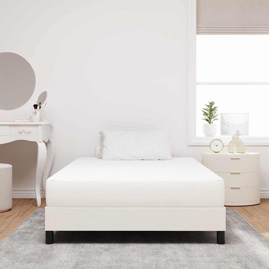 vidaXL Materac do łóżka z materacem Kremowy 120 x 190 cm tkanina