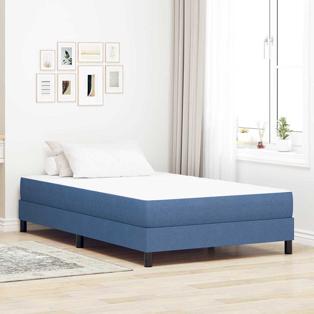 vidaXL Materac do łóżka z materacem Niebieski 120 x 190 cm tkanina