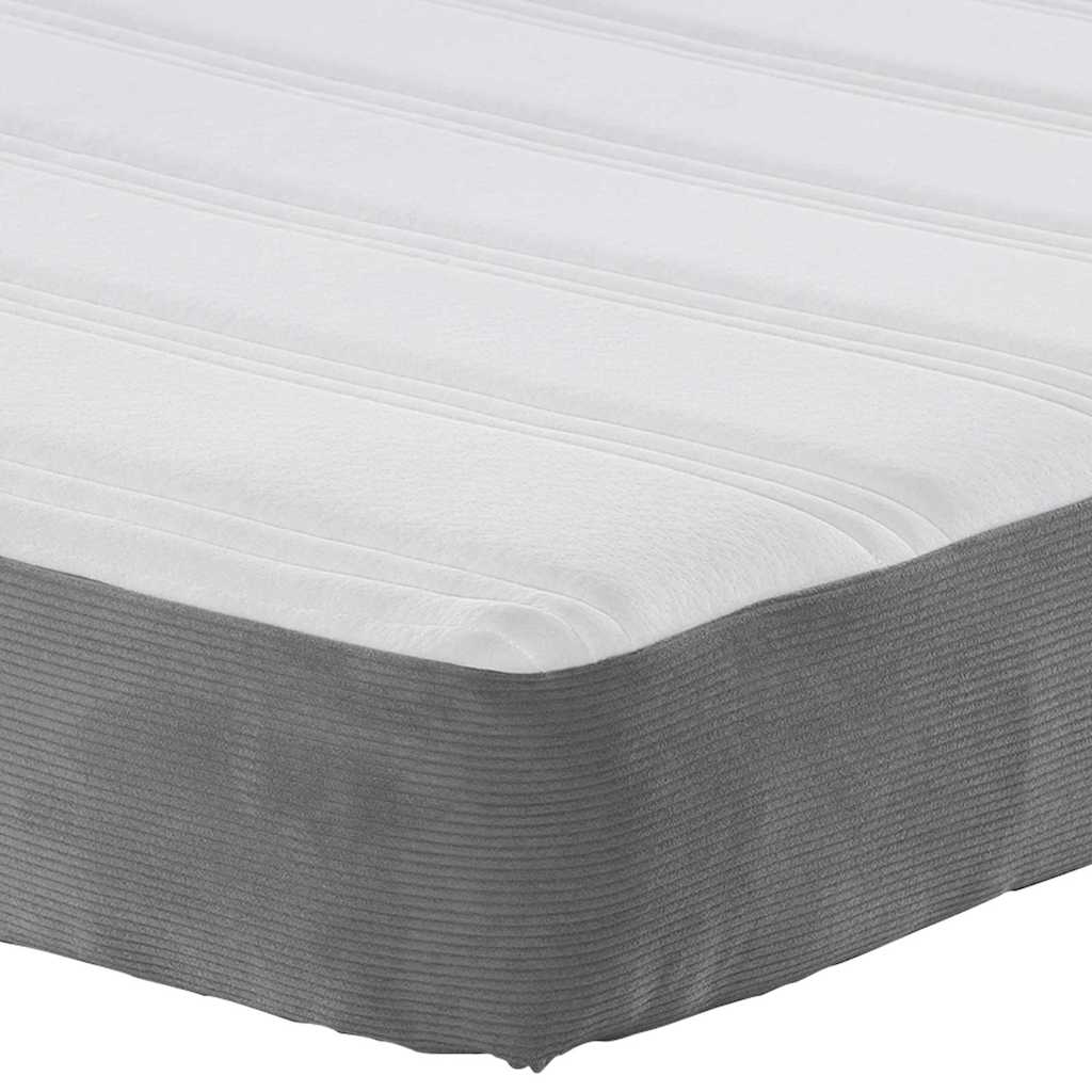 vidaXL Materac do łóżka z materacem Jasnoszary 140 x 190 cm tkanina