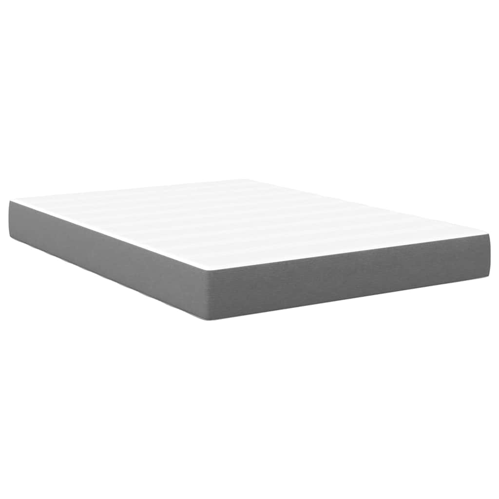 vidaXL Materac do łóżka z materacem Jasnoszary 140 x 190 cm tkanina