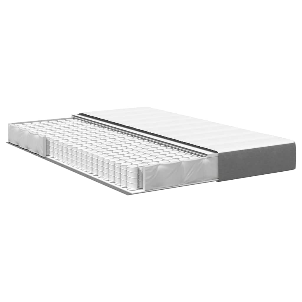 vidaXL Materac do łóżka z materacem Jasnoszary 140 x 190 cm tkanina