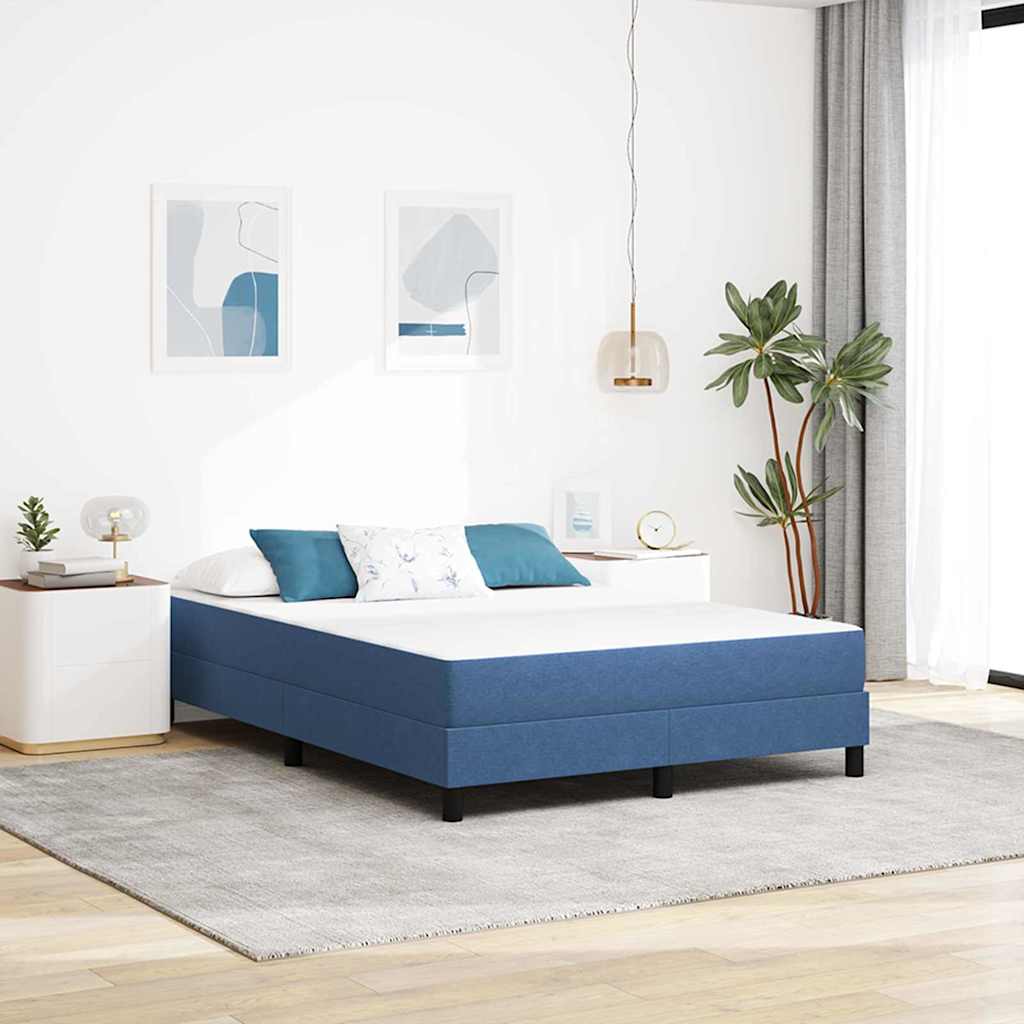 vidaXL Materac do łóżka z materacem Niebieski 140 x 190 cm tkanina