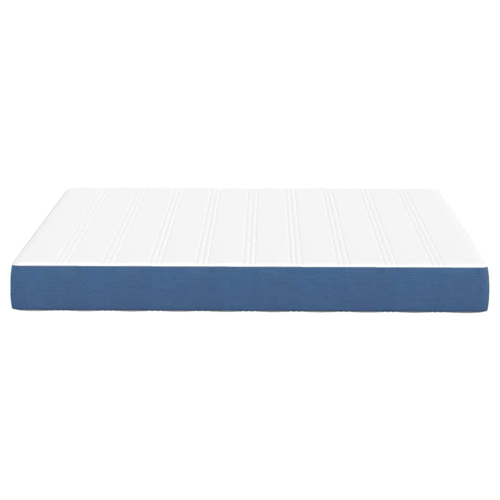 vidaXL Materac do łóżka z materacem Niebieski 140 x 190 cm tkanina