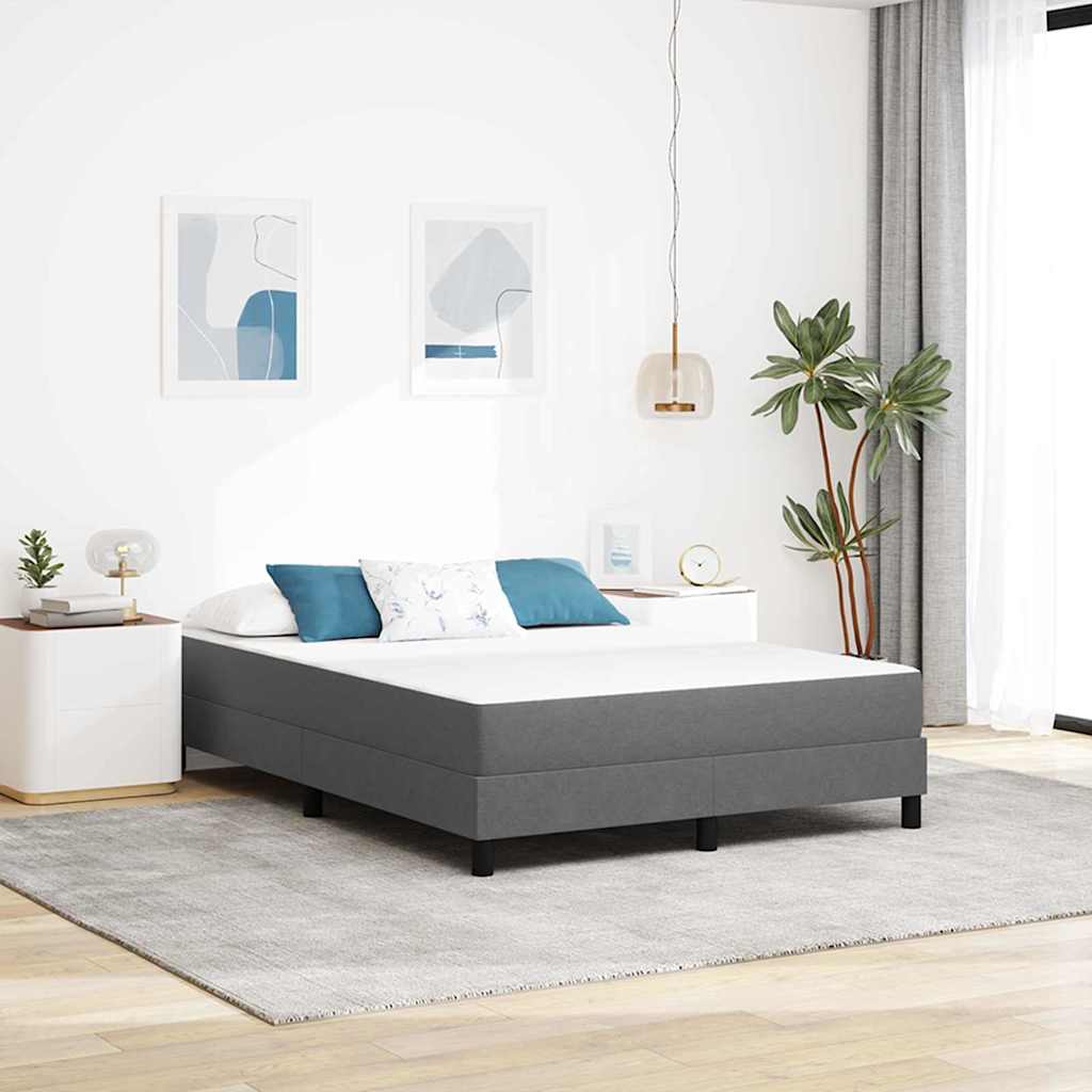 vidaXL Materac do łóżka z materacem Jasnoszary 140 x 200 cm tkanina