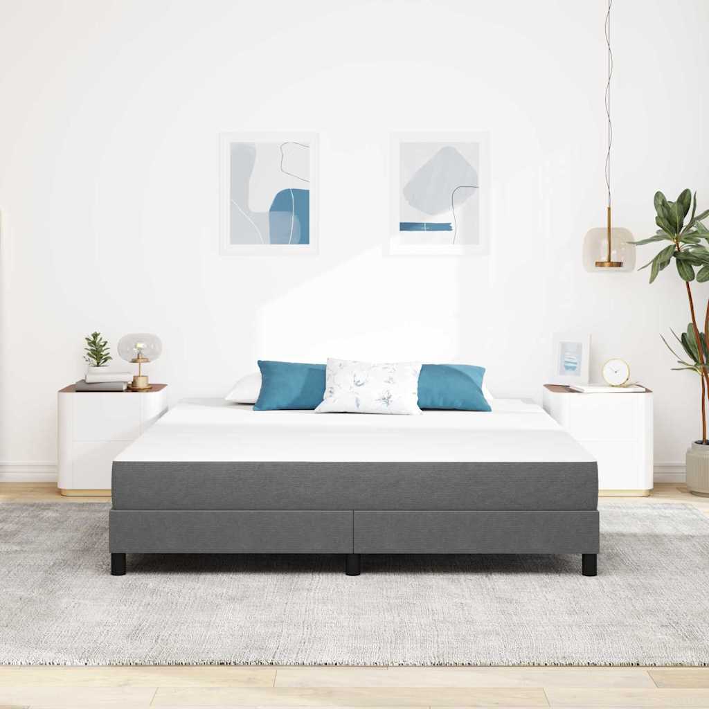 vidaXL Materac do łóżka z materacem Jasnoszary 180 x 200 cm tkanina