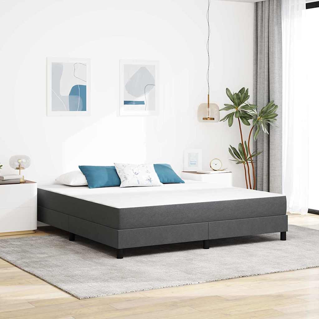 vidaXL Materac do łóżka z materacem Szary 180 x 200 cm tkanina
