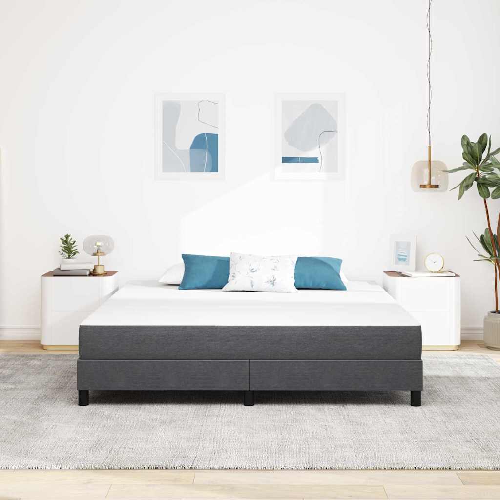 vidaXL Materac do łóżka z materacem Szary 180 x 200 cm tkanina