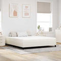 vidaXL Materac do łóżka z materacem Kremowy 180 x 200 cm tkanina