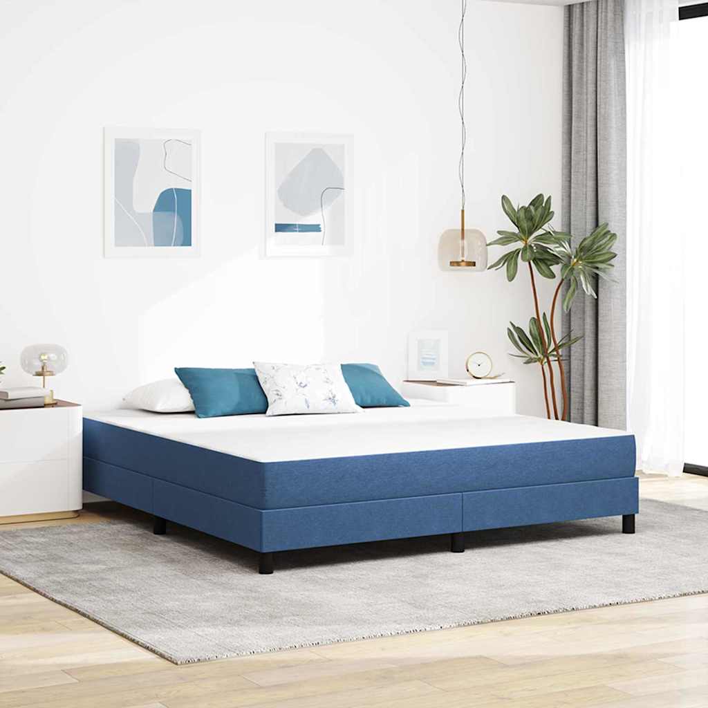 vidaXL Materac do łóżka z materacem Niebieski 180 x 200 cm tkanina