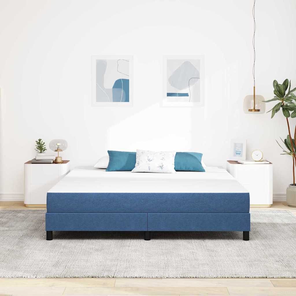 vidaXL Materac do łóżka z materacem Niebieski 180 x 200 cm tkanina