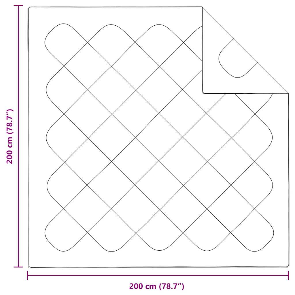 vidaXL Letni Kołdra Biały 200 x 200 x 3 cm Poliester