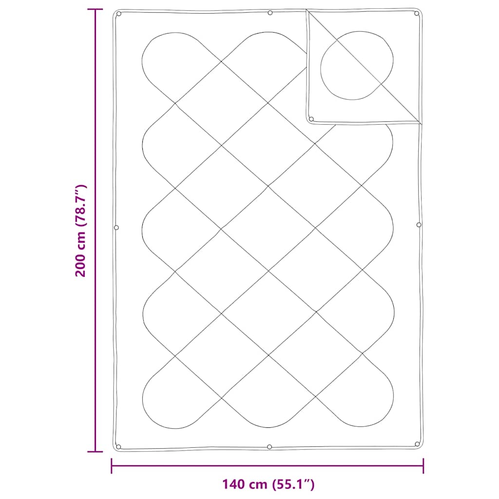 vidaXL Kołdra 2-w-1 Biały 200 x 140 x 10 cm Poliester