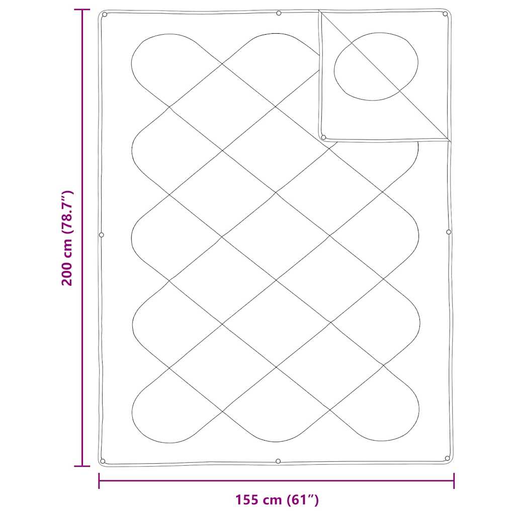 vidaXL Kołdra 2-w-1 Biały 200 x 155 x 10 cm Poliester