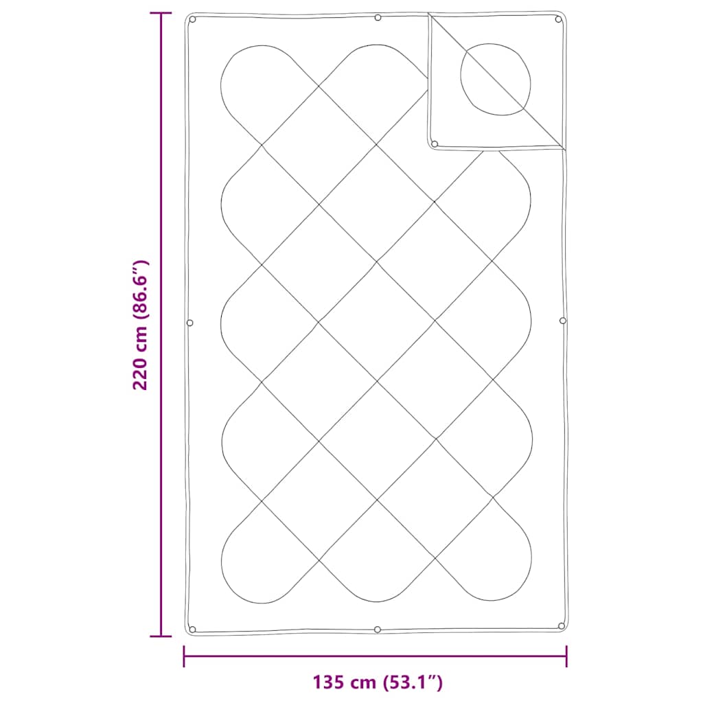 vidaXL Kołdra 2-w-1 Biały 220 x 135 x 8 cm Poliester
