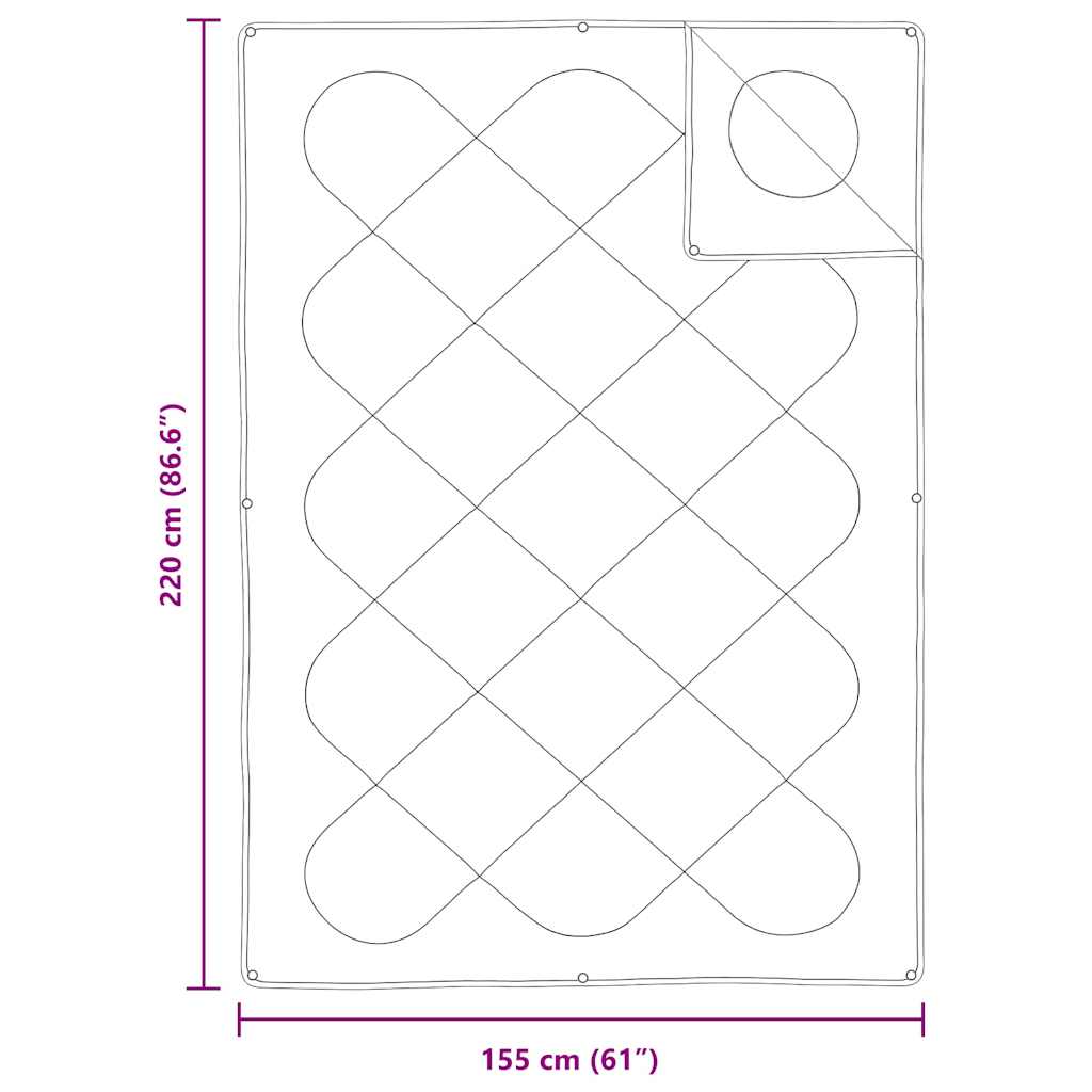 vidaXL Kołdra 2-w-1 Biały 220 x 155 x 10 cm Poliester