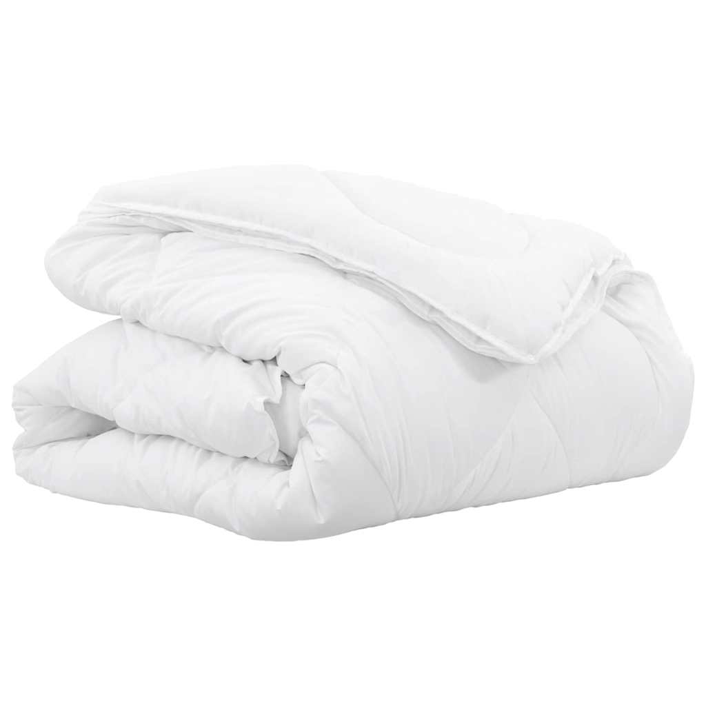vidaXL Kołdra 2-w-1 Biały 220 x 200 x 10 cm Poliester