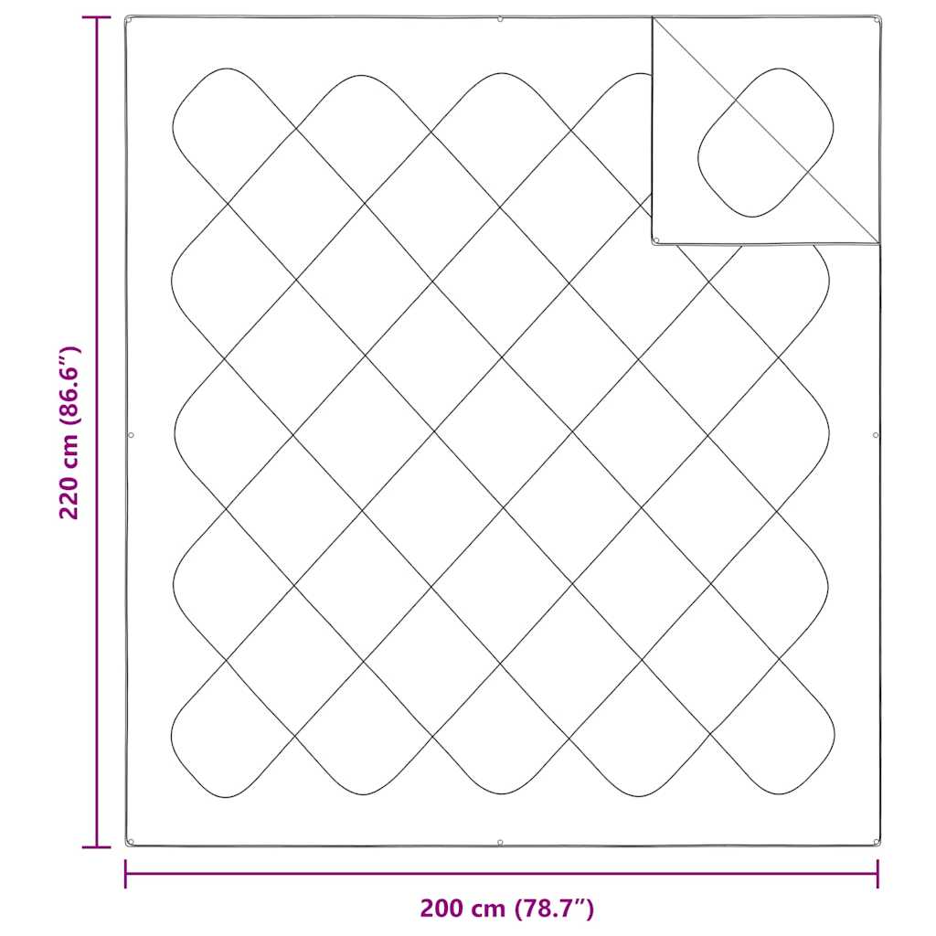 vidaXL Kołdra 2-w-1 Biały 220 x 200 x 10 cm Poliester