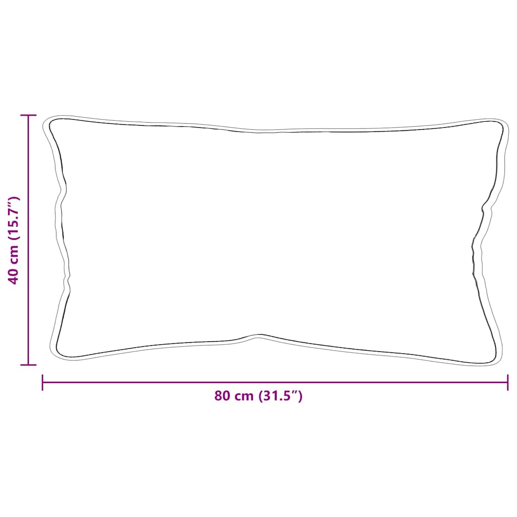 vidaXL Poduszka z poduszką Biały 80 x 42 x 20 cm Bawełna i poliester